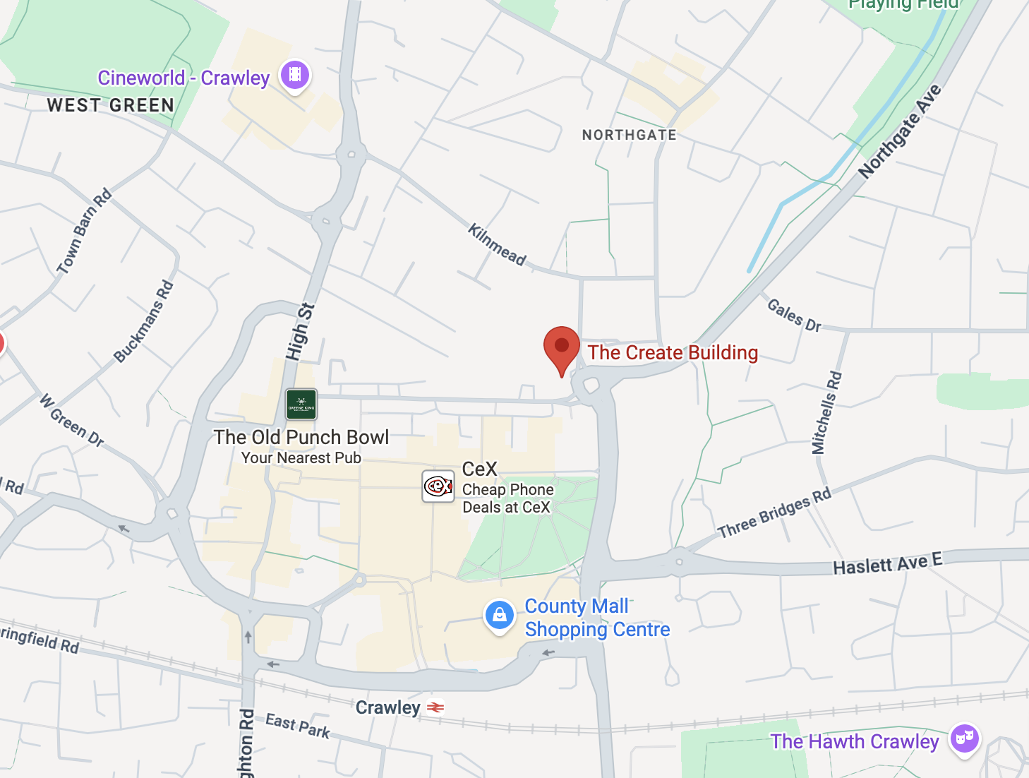 Map displaying vacancy location